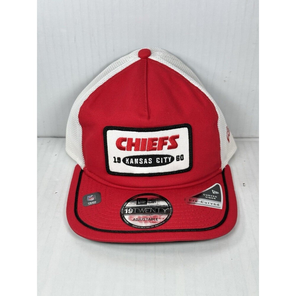 New Era Kansas City Chiefs 19TWENTY Adjustable Hat Cap NFL Patch Red White NWT